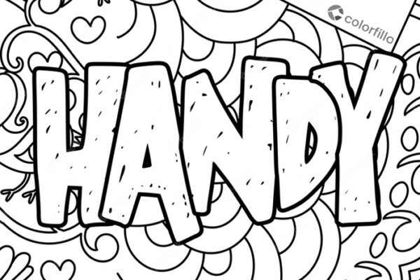 Coloring pages with words
