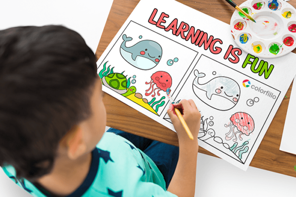 color recognition with coloring pages