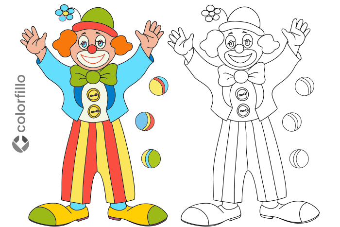 clown coloring pages