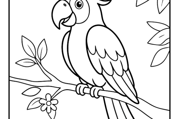 Macaw Coloring Page