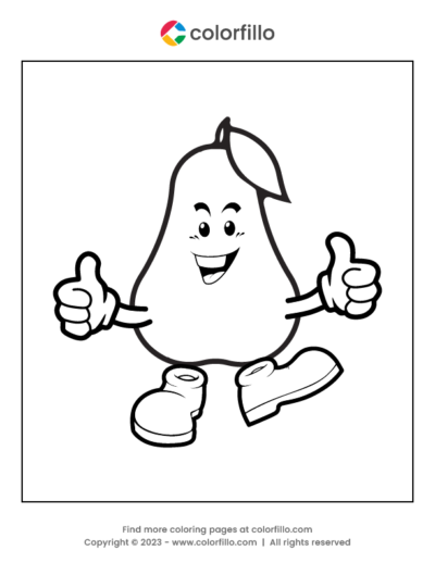 Pear Coloring Page