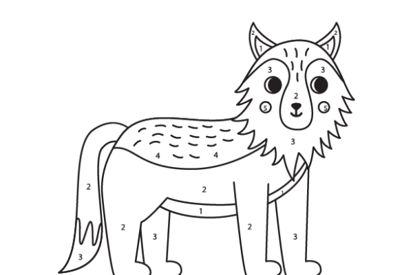Wolf Color by Number