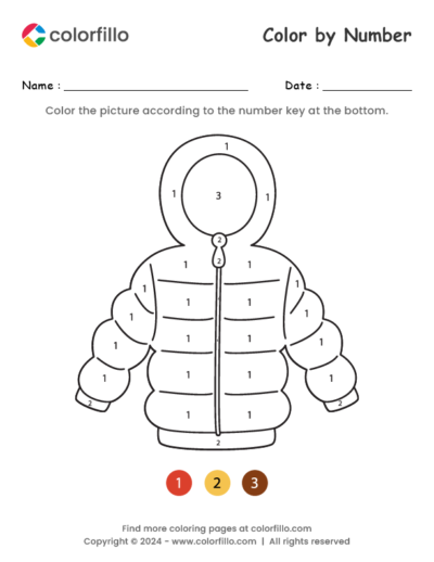 Xmas Jacket Color by Number