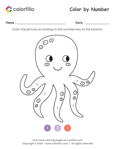 Octopus Color by Number