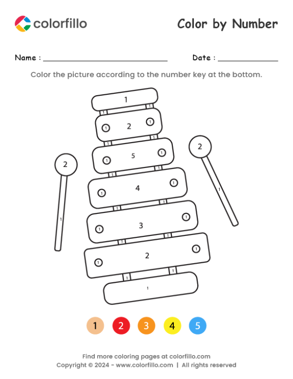 Xylophone Color by Number