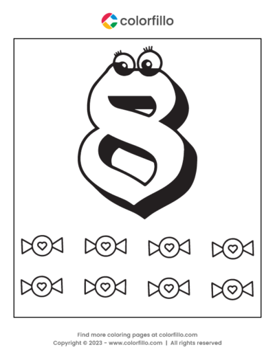 Number 8 Coloring Page