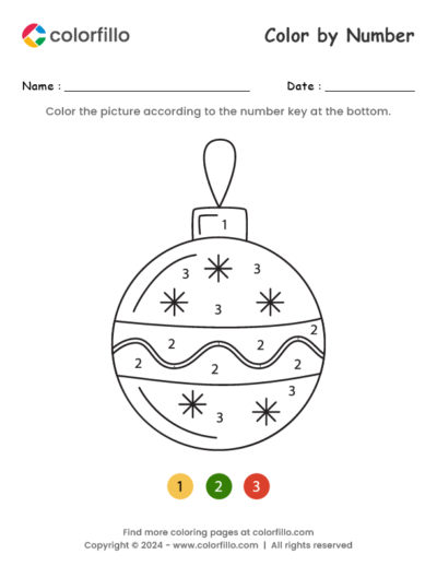 Xmas Ball Color by Number