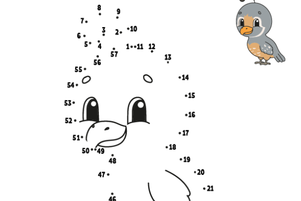 Free Printable Dot to Dot Bird Worksheet