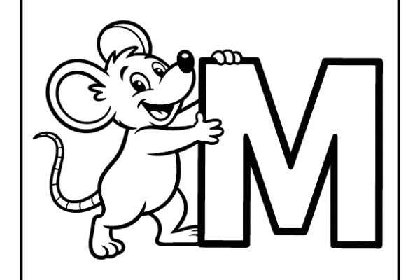 Mouse Letter M Coloring Pages