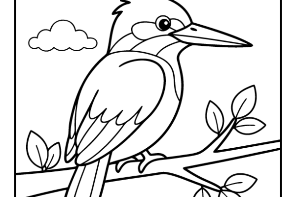 Kingfisher Coloring Page