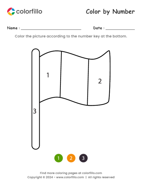 Ireland Flag Color by Number
