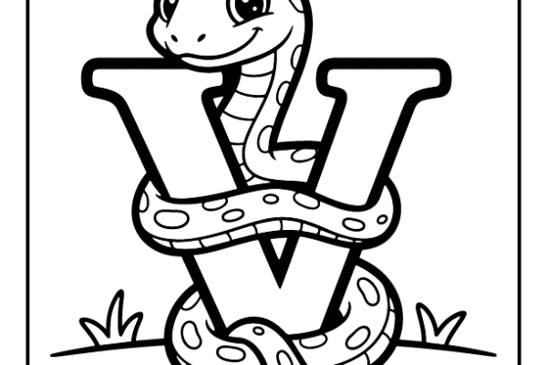 Viper Letter V Coloring Pages