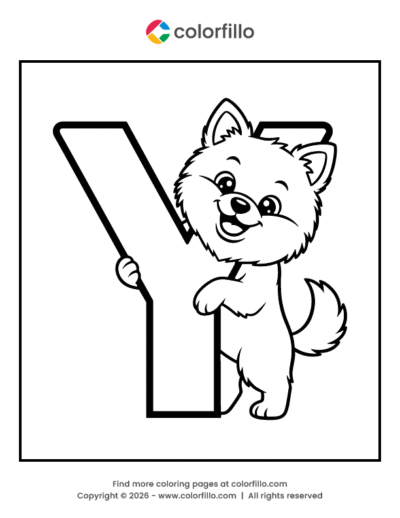 Yoranian Letter Y Coloring Page