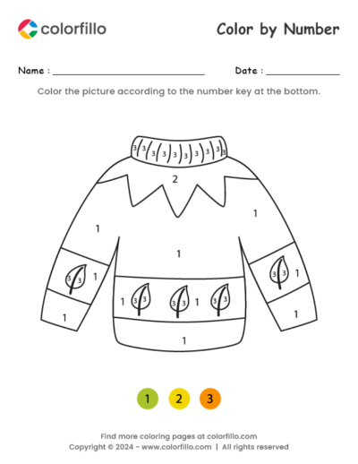 Sweater Color by Number