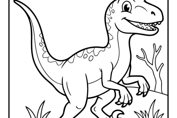 Velociraptor Coloring Page