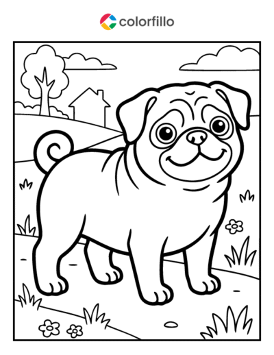 Pug Coloring Page