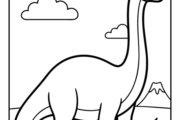 Diplodocus Coloring Page