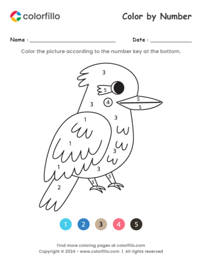 Kookaburra Color by Number