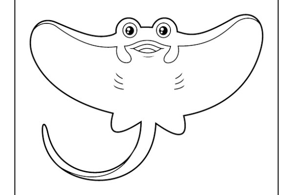 Stingray Fish Coloring Page