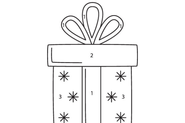 Christmas Present Color by Number