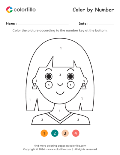 Girl Color by Number