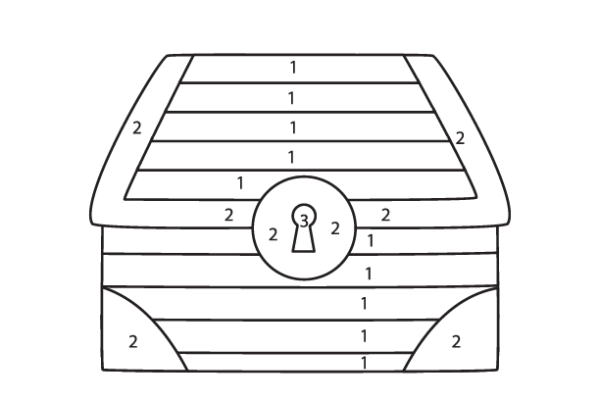 Treasure Chest Color by Number