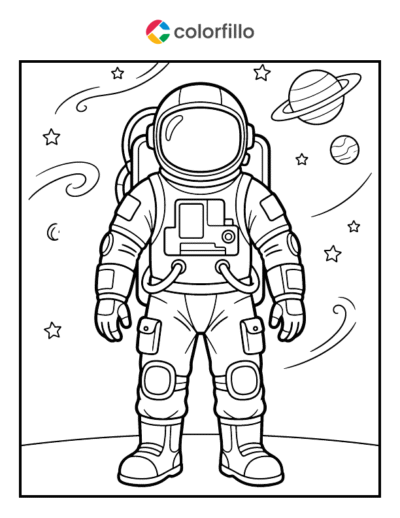 Space Suit Coloring Pages