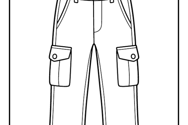 Cargo Pants Coloring Page