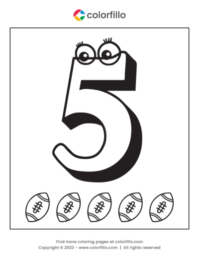 Number 5 Coloring Page
