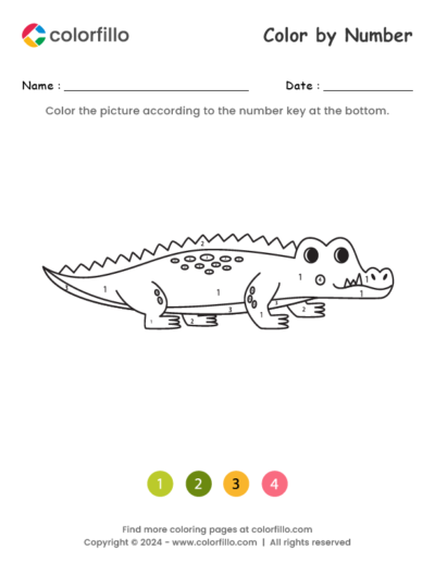 Crocodile Color by Number