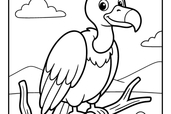 Vulture Coloring Page