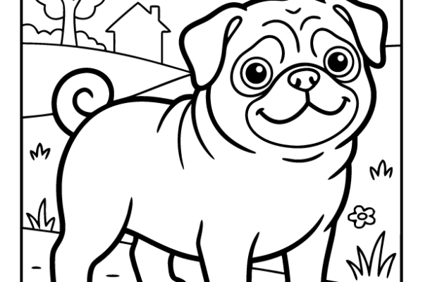 Pug Coloring Pages