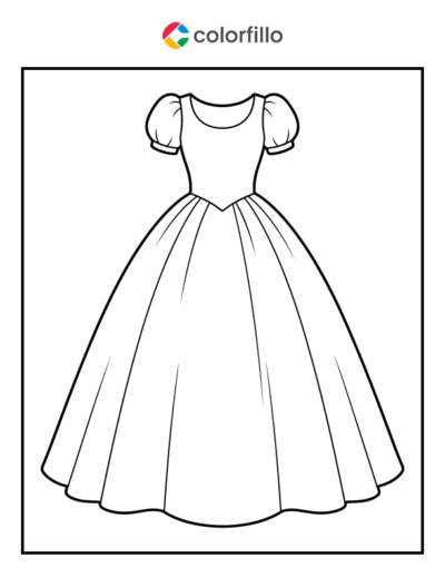 Ball Gown Coloring Pages