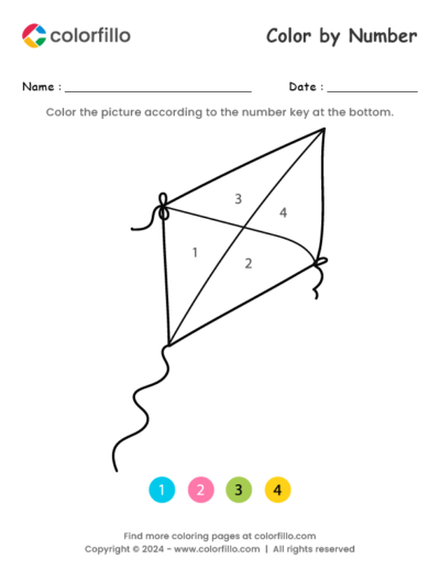 Kite Color by Number