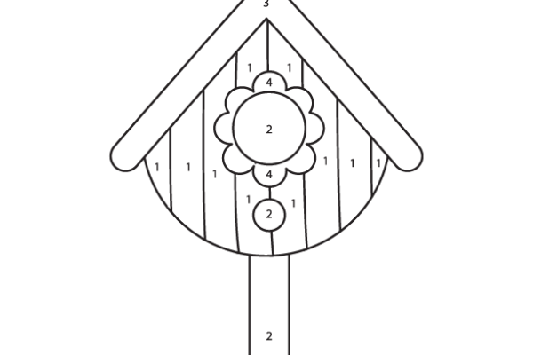 Birdhouse Color by Number