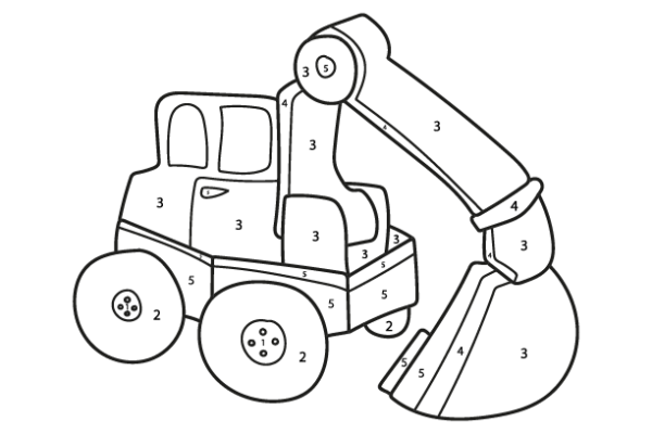 Excavator Color by Number