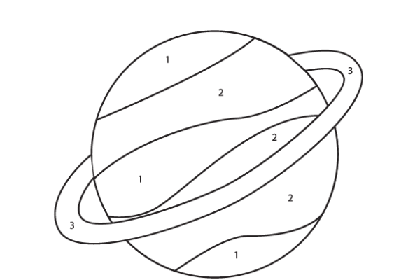 Saturn Color by Number