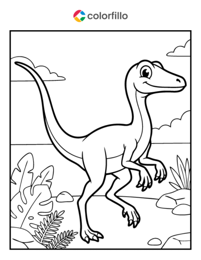 Compsognathus Coloring Page