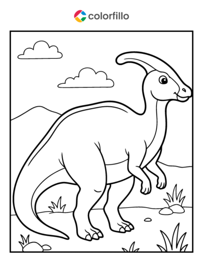 Parasaurolophus Coloring Page