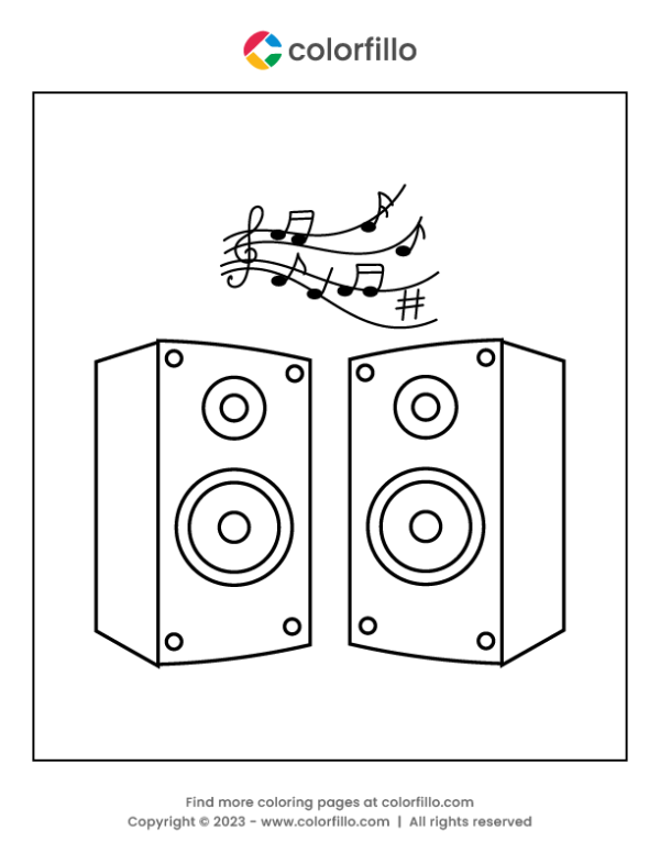 Free Online Microphone Coloring Page - colorfillo