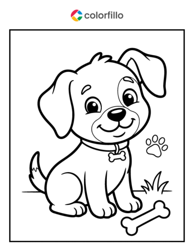 Cute Dog Coloring Pages
