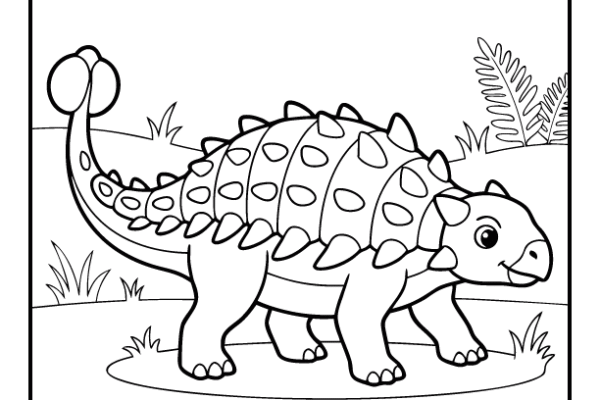 Ankylosaurus Coloring Page