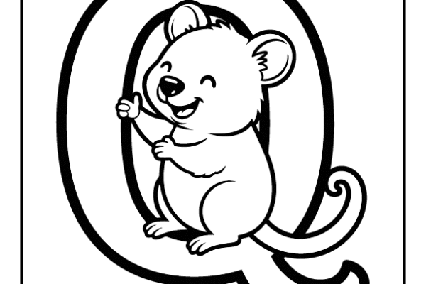 Quokka Letter Q Coloring Pages