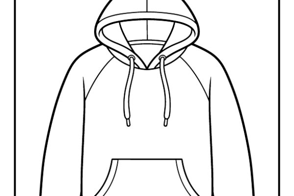 Hoodie Coloring Page