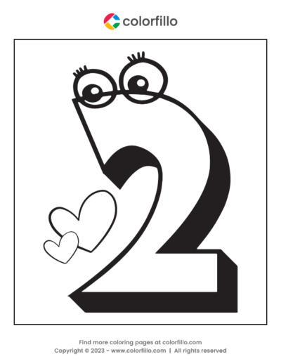 Number 2 Coloring Page