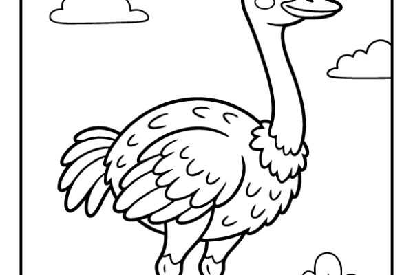 Ostrich Coloring Page