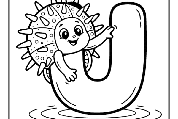 Urchin Letter U Coloring Pages
