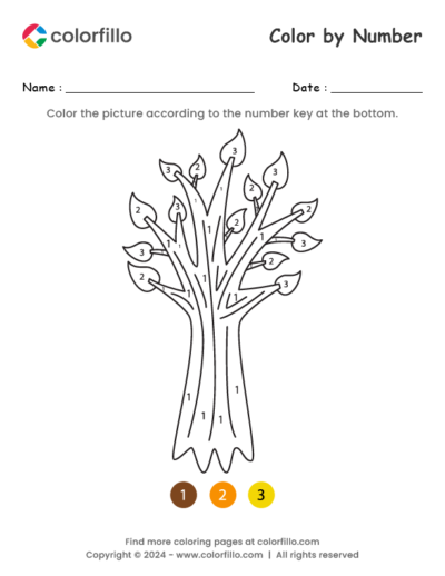 Tree Color by Number