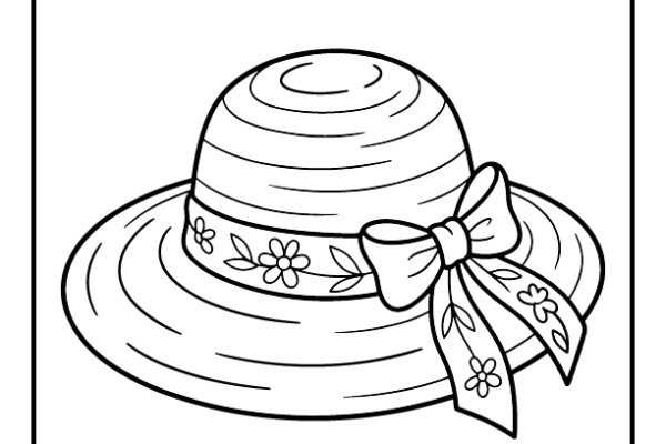Sun Hat Coloring Page