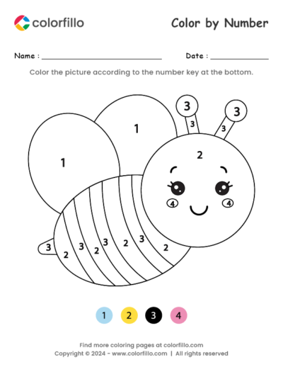 Bee Color by Number